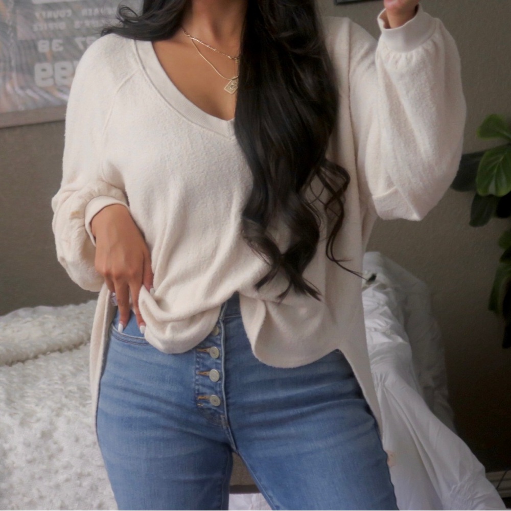 Urban Outfitters Cream Knit Sweater Top Tunic